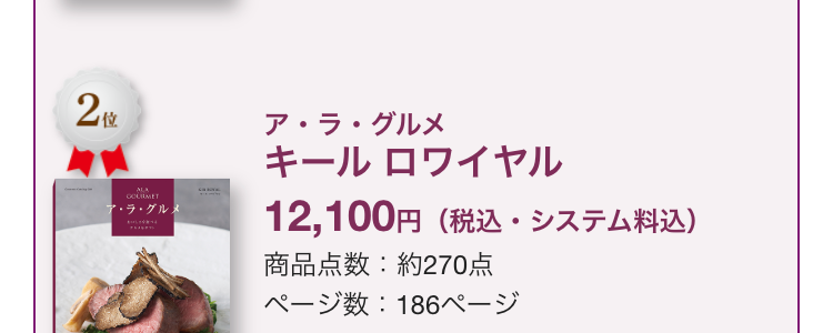 2位
ア・ラ・グルメ
キールロワイヤル