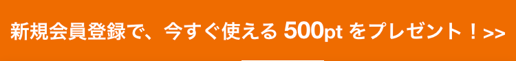 新規会員登録で、 今すぐ使える500pt をプレゼント! >>