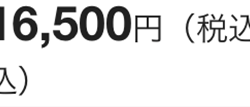 16,500円 (税込
즈)