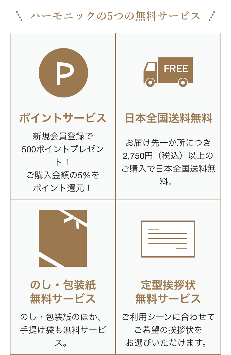 ハーモニックの4つの無料サービス