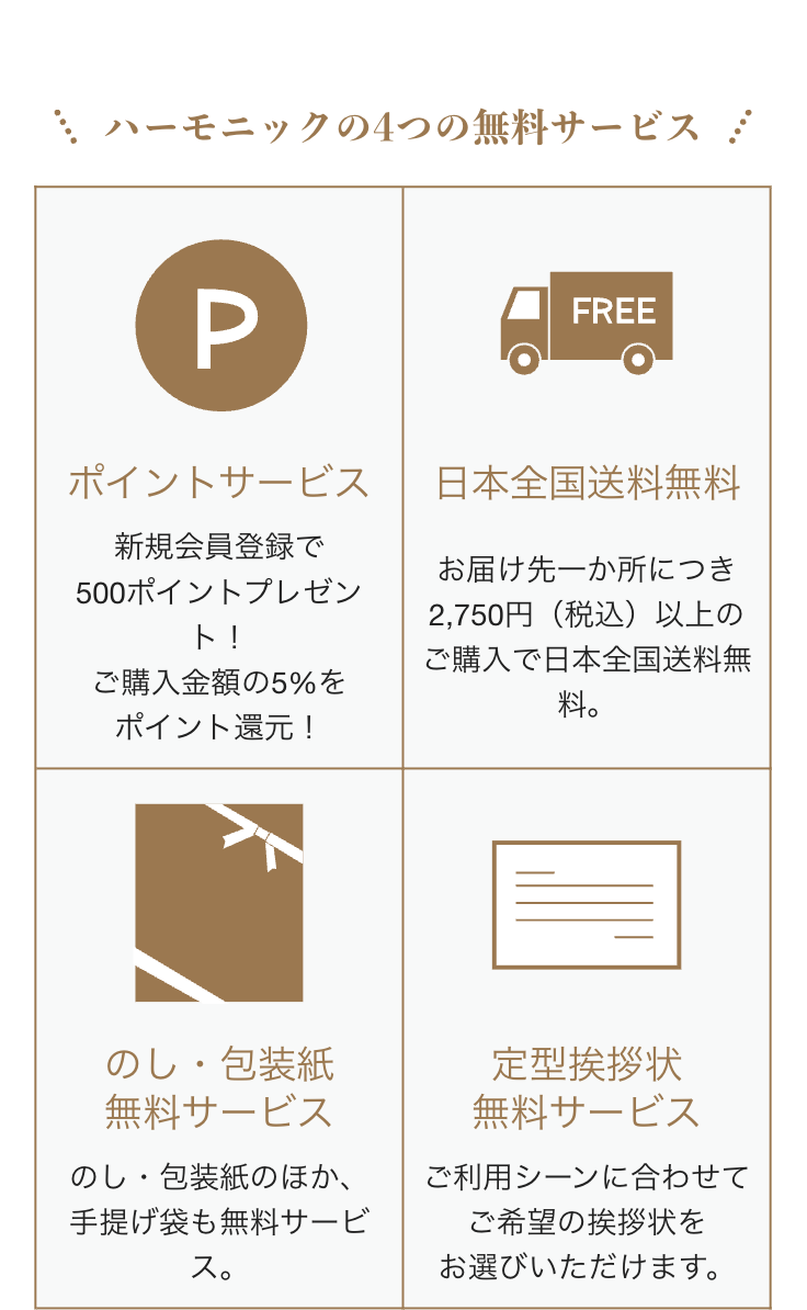 ハーモニックの4つの無料サービス