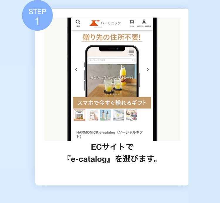 ECサイトで
『e-catalog』を選びます。